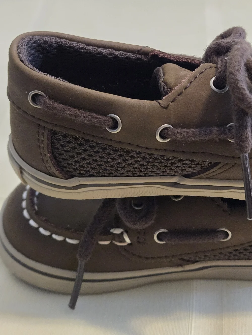 Sperry Kids Intrepid Brown Top Sliders Boat Shoes Toddler size 4M Leather Upper